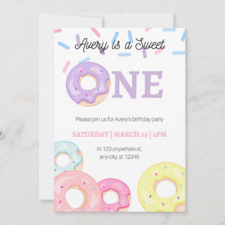 Invitación de cumpleaños de Donut