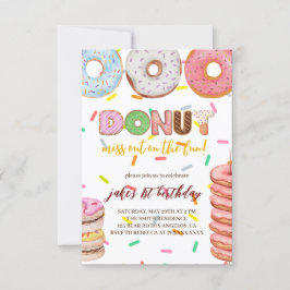 Invitación de cumpleaños de Donut