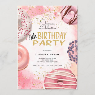 Invitación de cumpleaños de Donut