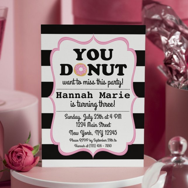 Invitación de cumpleaños de Donut Fiesta (Subido por el creador)