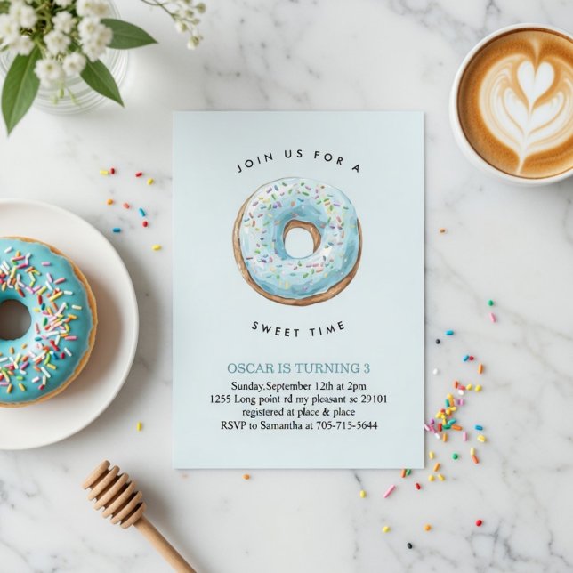 Invitación de cumpleaños de Donut | Fiesta de Donu (Subido por el creador)