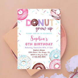 Invitación de cumpleaños de Donut Grove Up Waterco
