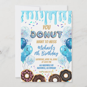 Invitación de cumpleaños de Donut Invi de fiesta