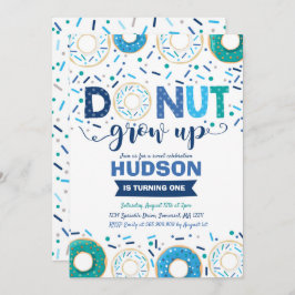 Invitación de cumpleaños de Donut que crece Fiesta
