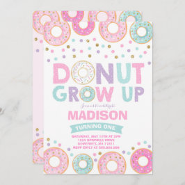 Invitación de cumpleaños de Donut que crece Fiesta