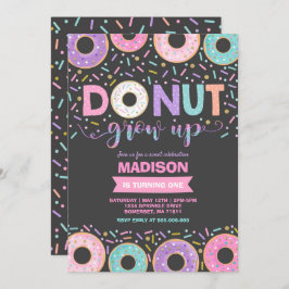 Invitación de cumpleaños de Donut que crece Fiesta