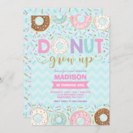 Invitación de cumpleaños de Donut que crece Fiesta