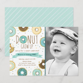 Invitación de cumpleaños de Donut que crece Fiesta