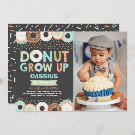 Invitación de cumpleaños de Donut que crece Fiesta