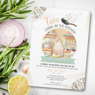 Invitación de cumpleaños de Dos Cocineros en la Co