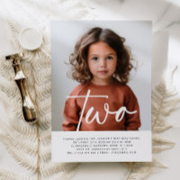 Invitación de cumpleaños de dos fotos