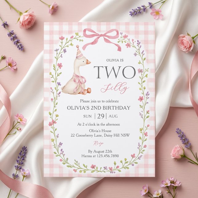 Invitación de cumpleaños de Dos Gansos Tontos con  (Subido por el creador)