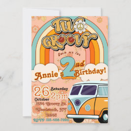 Invitación de cumpleaños de dos Groovy