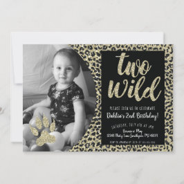 Invitación de cumpleaños de dos leopardos salvajes