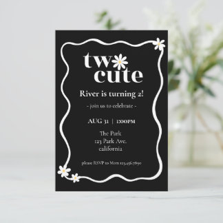 Invitación de cumpleaños de dos margaritas lindas