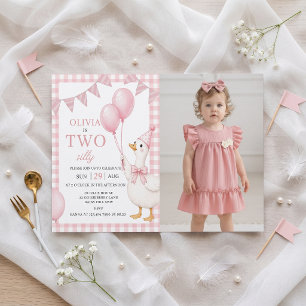 Invitación de cumpleaños de dos niñas tontas de gi