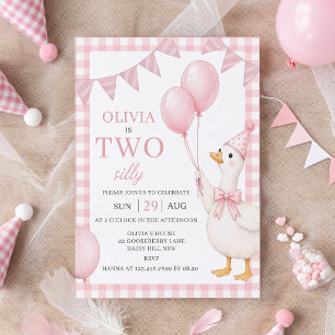 Invitación de cumpleaños de dos niñas tontas de gi