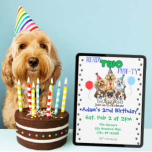 Invitación de cumpleaños de dos trapos