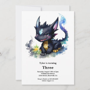 Invitación de cumpleaños de Dragon