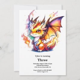Invitación de cumpleaños de Dragon