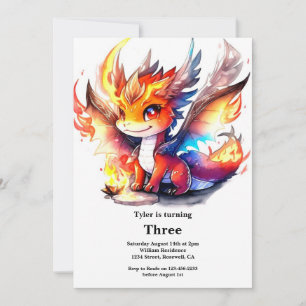 Invitación de cumpleaños de Dragon