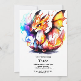 Invitación de cumpleaños de Dragon