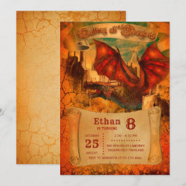 Invitación de cumpleaños de Dragon