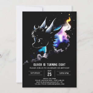 Invitación de cumpleaños de Dragon editable