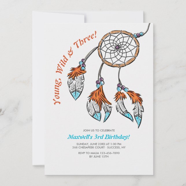 Invitación de cumpleaños de Dreamcatcher