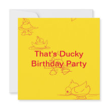 Invitación de cumpleaños de Duckie