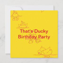 Invitación de cumpleaños de Duckie