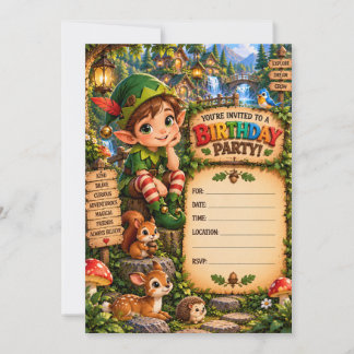 Invitación de cumpleaños de duende | Cualquier eda