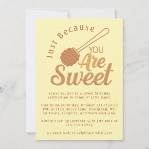 Invitación de cumpleaños de dulces amarillos de mi