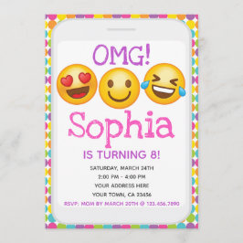 Invitación de cumpleaños de emoji