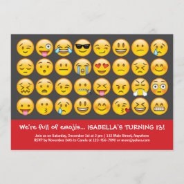 Invitación de cumpleaños de emoji