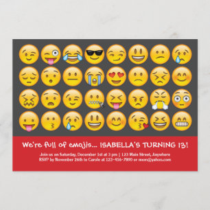 Invitación de cumpleaños de emoji