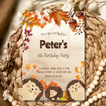 Invitación de cumpleaños de erizo al agua