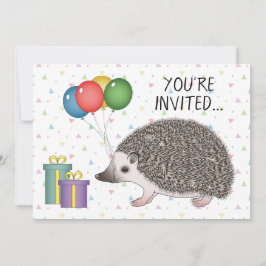 Invitación de cumpleaños de erizo pigmeo africano