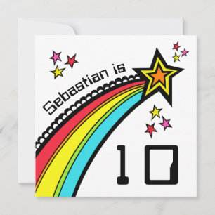 Invitación de cumpleaños de estrella de tiro perso