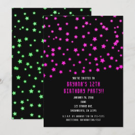 Invitación de cumpleaños de estrellas brillantes r