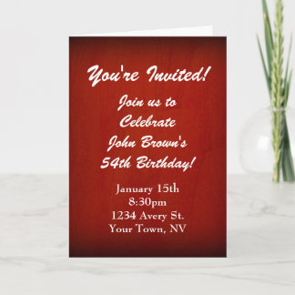 Invitación de cumpleaños de estuco rojo descarga i