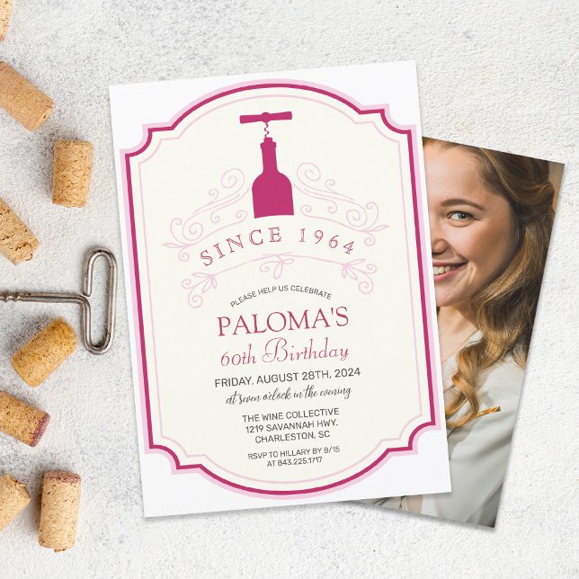 INVITACIÓN DE CUMPLEAÑOS DE ETIQUETA DE VINO PARA  (Subido por el creador)