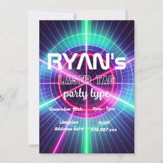 invitación de cumpleaños de etiqueta láser de pers