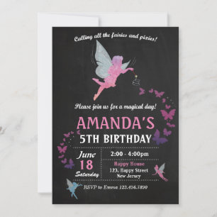 Invitación de cumpleaños de Fairies