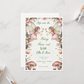 Invitación de cumpleaños de Fairy 4400 - Editable