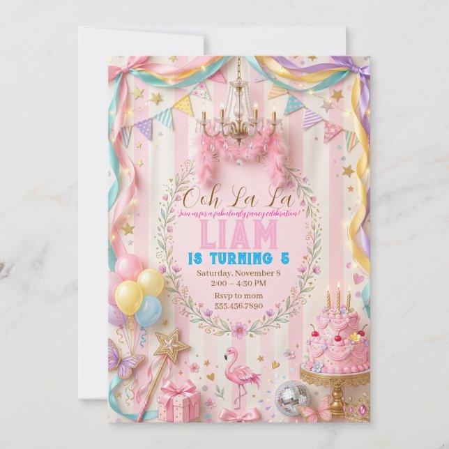 Invitación de cumpleaños de Fancy Nancy | Princesa (Anverso)