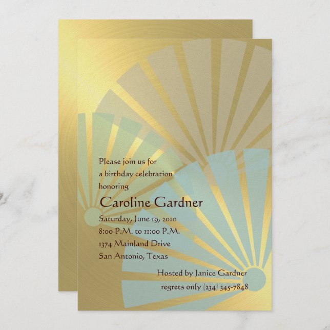 Invitación de cumpleaños de fans japoneses (Anverso / Reverso)