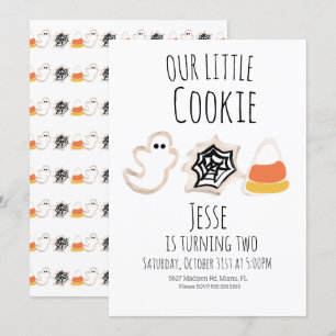 Invitación de cumpleaños de fantasma araña con gal