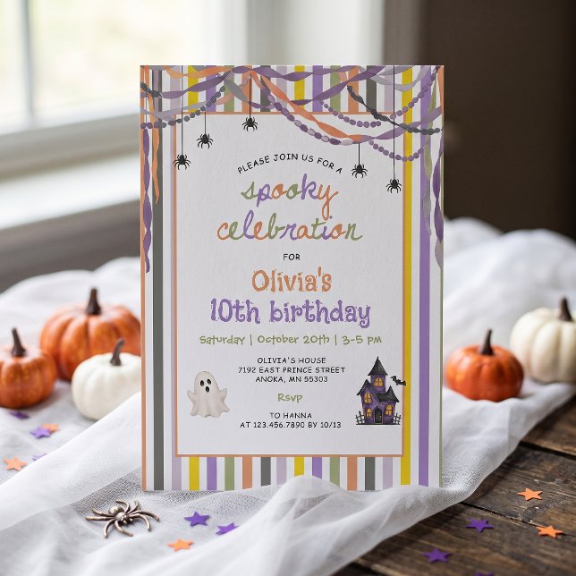 Invitación de cumpleaños de fantasma de celebració (Subido por el creador)