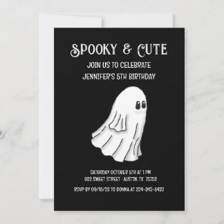 Invitación de cumpleaños de fantasma espeluznante
